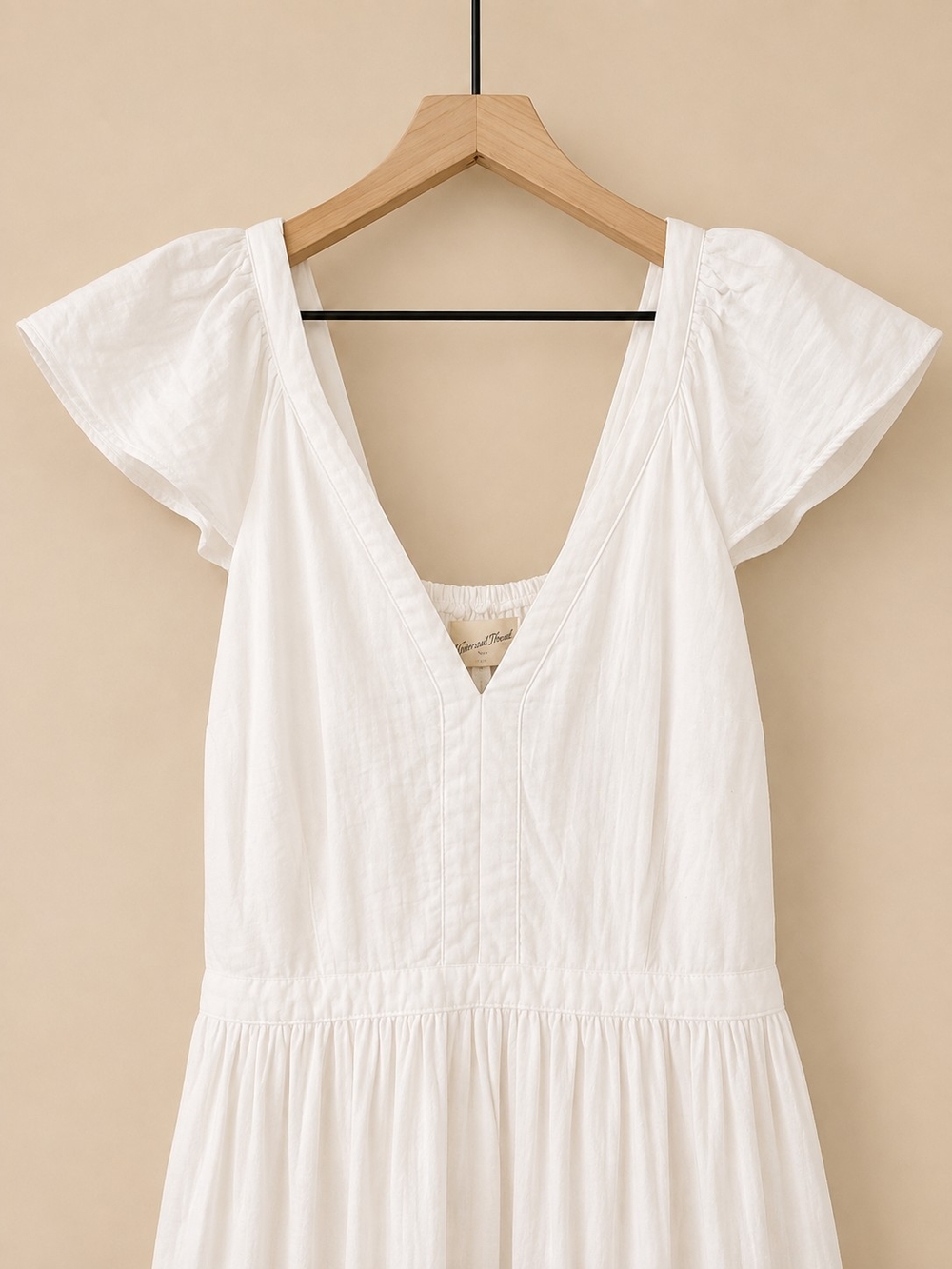 Universal Thread White V-Neck Tiered Maxi Dress - Picture 2 of 7